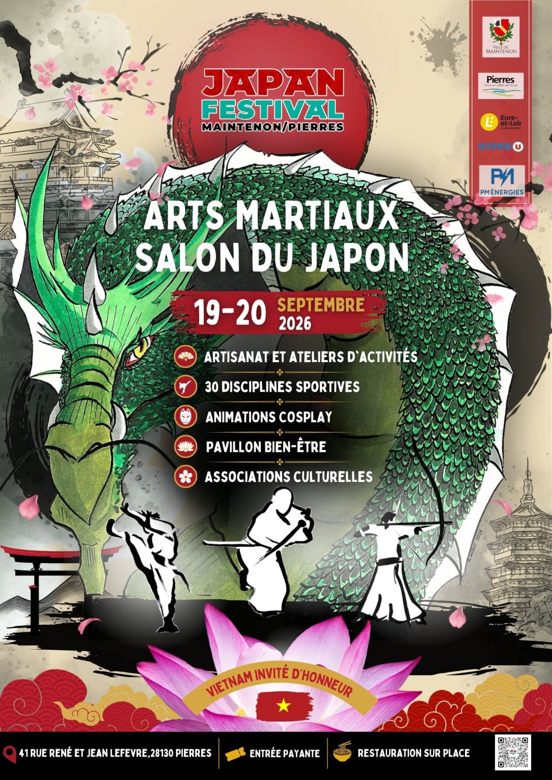Festival,arts martiaux,salon,Japon,artisanat,bien-être,septembre,animation,Japanfestival,cosplay,Vietnam,2026,Jeux,Eure et Loir